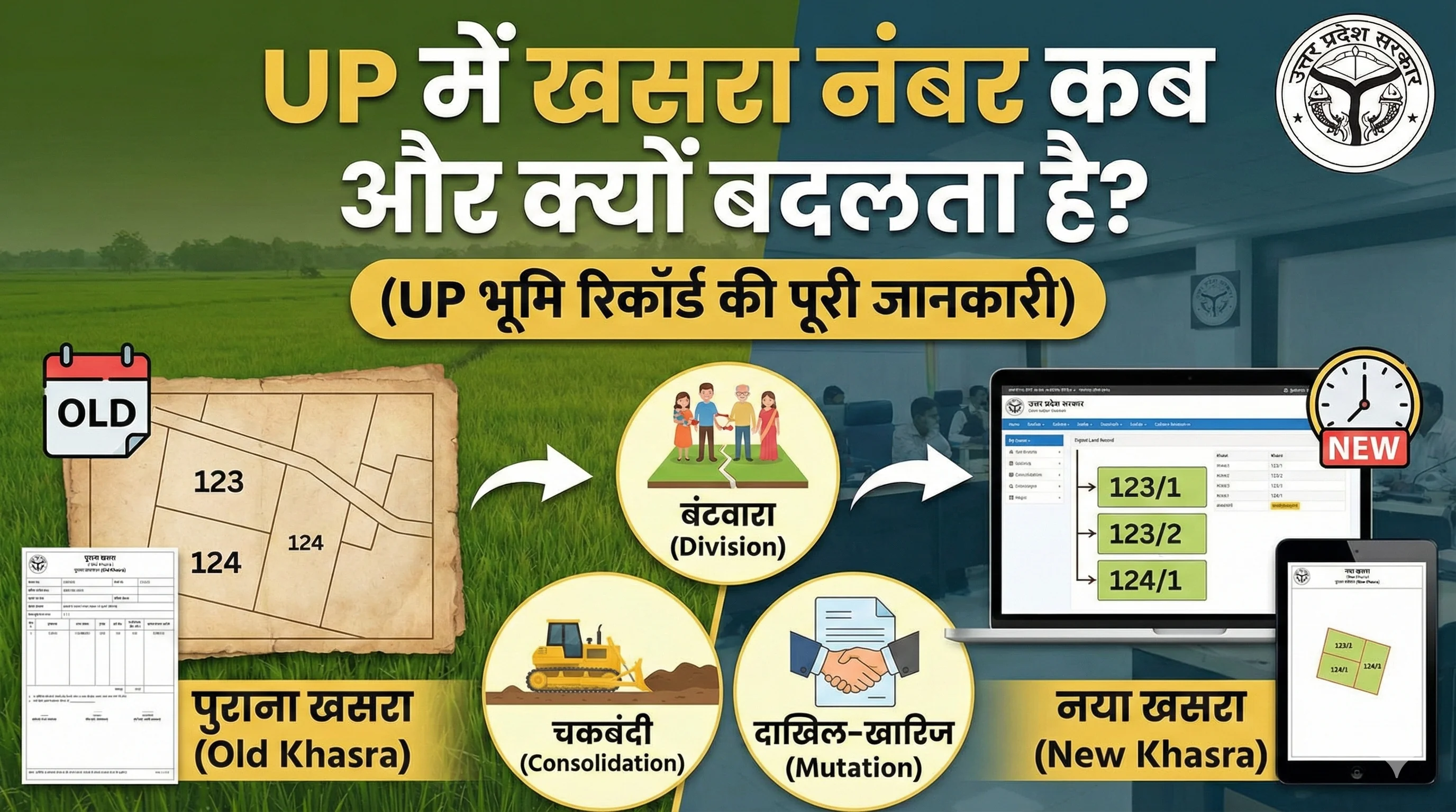 UP में खसरा नंबर कब और क्यों बदलता है?